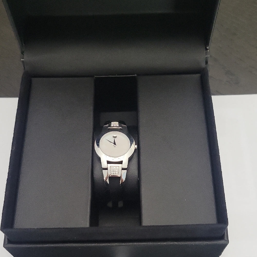 Movado SilveWatch with Black Accents